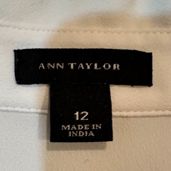 New Ann Taylor White Blouse w/Gem Stone Detail, Sleeveless, Size 12 (NWOT) - Picture 9 of 9